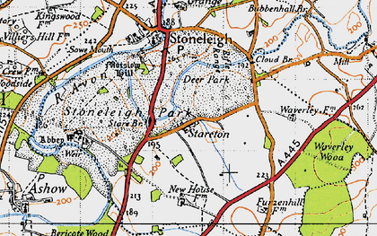 Old map of Stareton in 1946