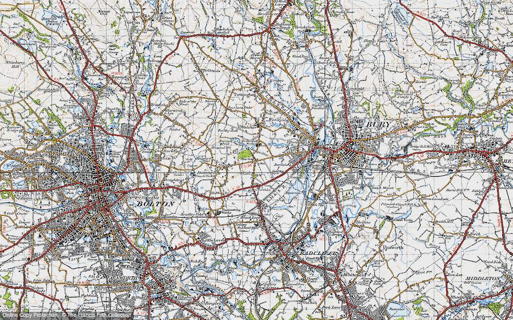 Old Map of Starling, 1947 in 1947