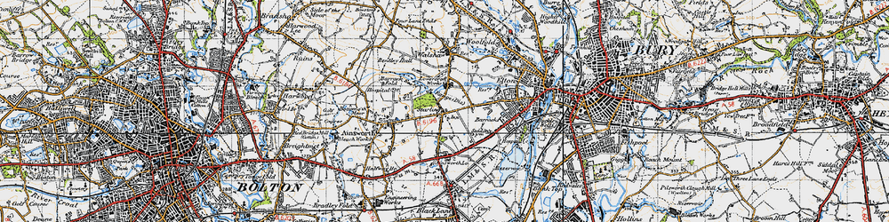Old map of Starling in 1947