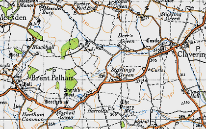 Old map of Starling's Green in 1946
