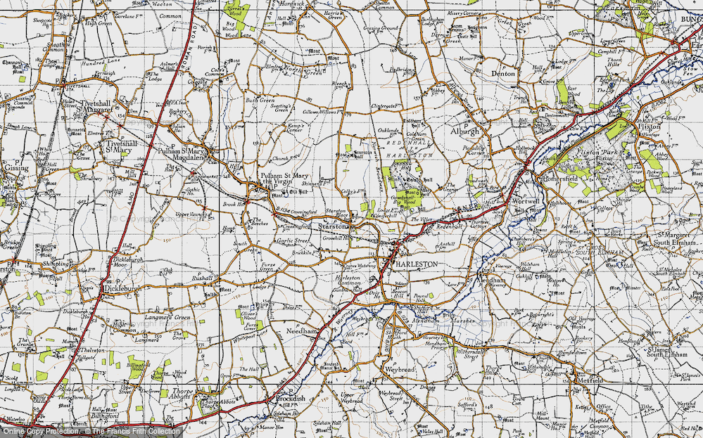 Old Map of Starston, 1946 in 1946