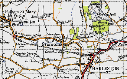 Old map of Starston in 1946