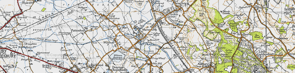 Old map of Startop's End in 1946
