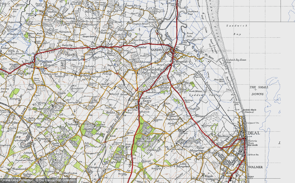 Old Map of Statenborough, 1947 in 1947
