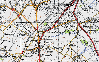 Old map of Statenborough in 1947
