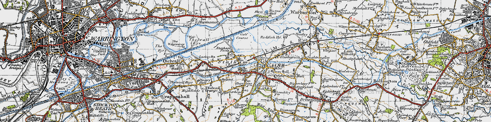 Old map of Statham in 1947