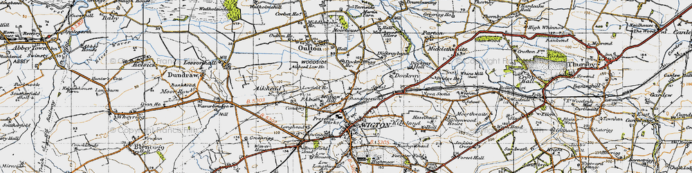 Old map of Station Hill in 1947