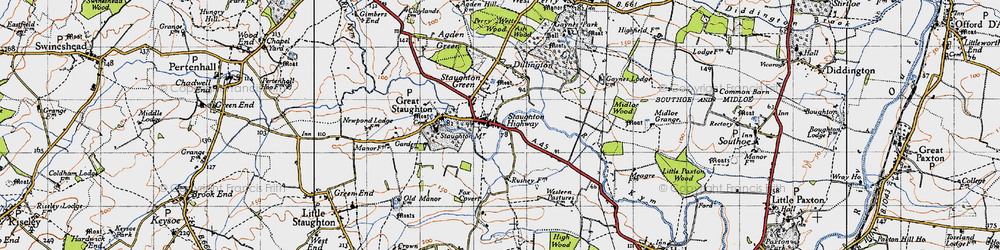 Old map of Staughton Highway in 1946