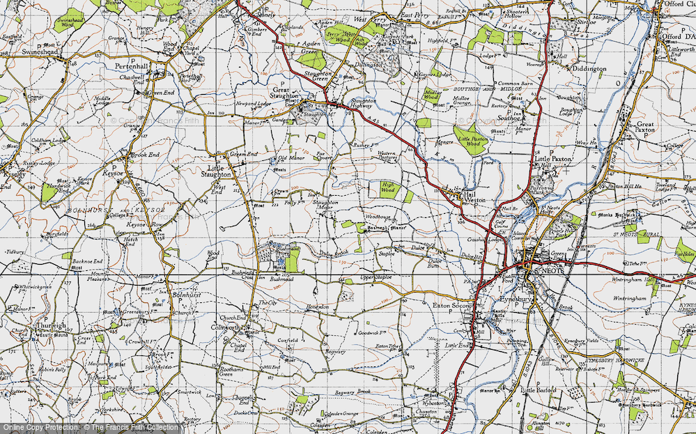 Old Map of Staughton Moor, 1946 in 1946