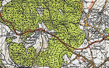 Old map of Staunton in 1946