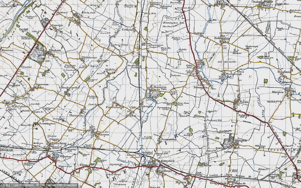 Old Map of Staunton in the Vale, 1946 in 1946