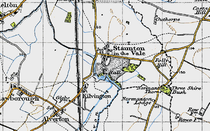 Old map of Staunton in the Vale in 1946