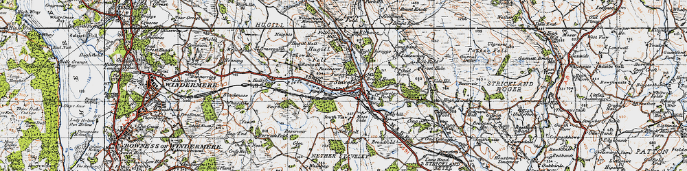 Old map of Brunt Knott in 1947