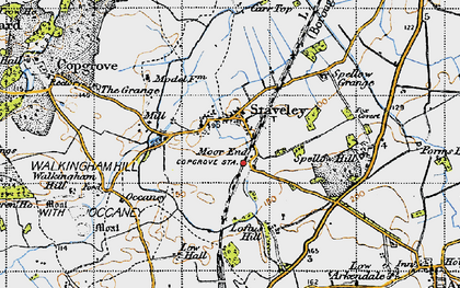 Old map of Staveley in 1947