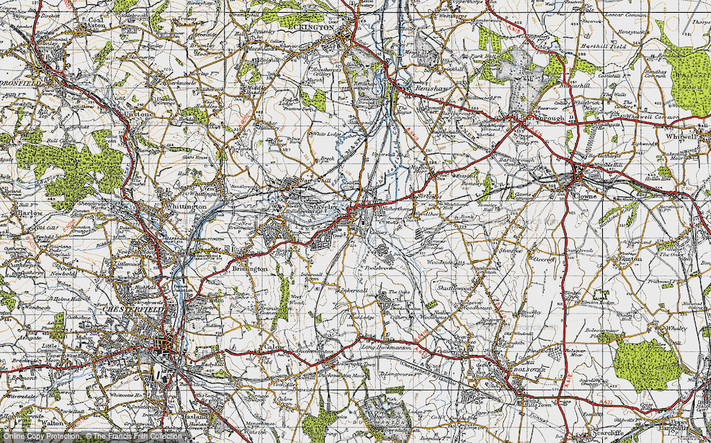 Old Map of Staveley, 1947 in 1947