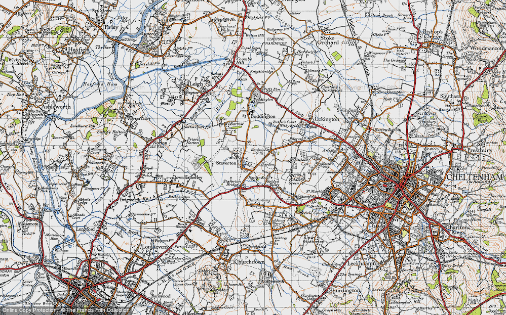Old Map of Staverton, 1946 in 1946
