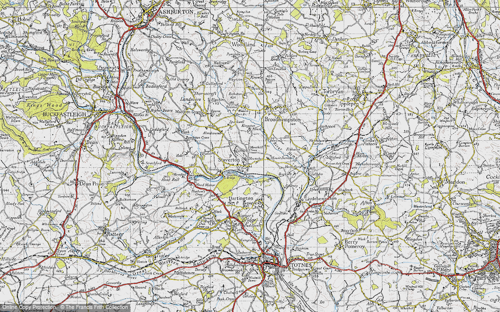 Old Map of Historic Map covering Abham in 1946