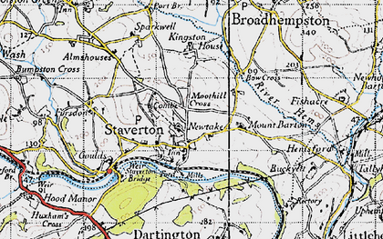 Old map of Abham in 1946