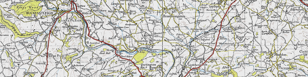 Old map of Abham in 1946