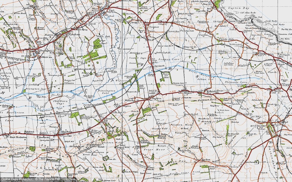 Old Map of Staxton, 1947 in 1947