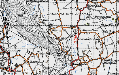 Old map of Staynall in 1947