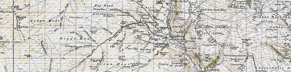 Old map of Stean in 1947