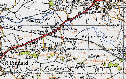 Old map of Steanbow in 1946