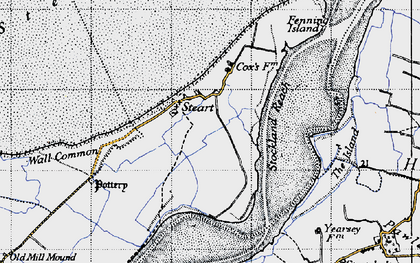 Old map of Steart in 1946