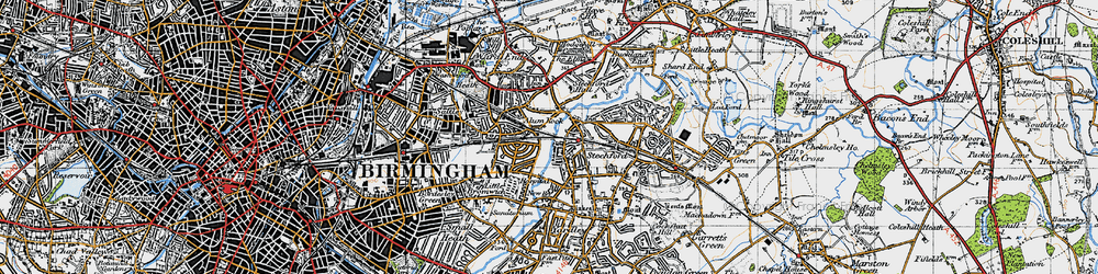 Old map of Stechford in 1946