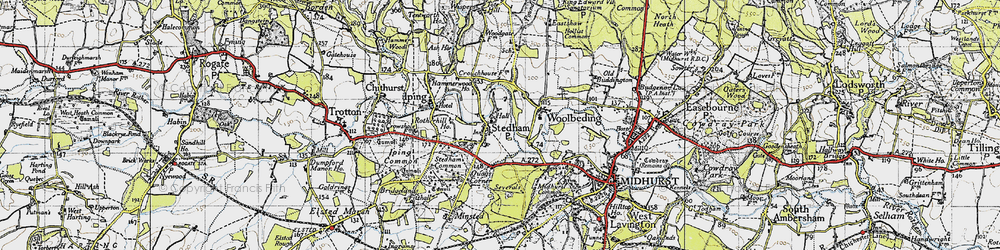 Old map of Stedham in 1945