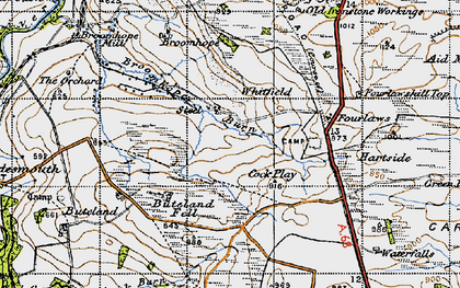 Old map of Blackbog Burn in 1947