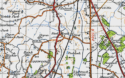 Old map of Lighteach Coppice in 1947