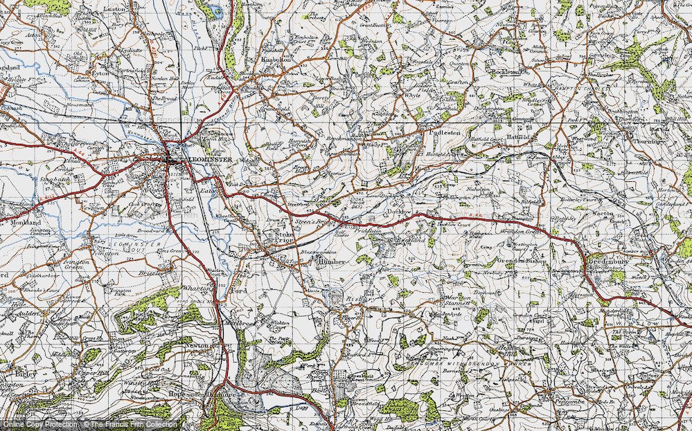 Old Map of Historic Map covering Batches, The in 1947