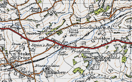 Old map of Steen's Bridge in 1947