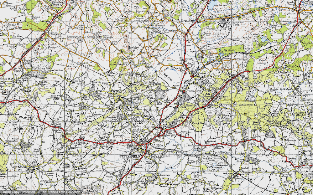 Old Map of Steep Marsh, 1940 in 1940