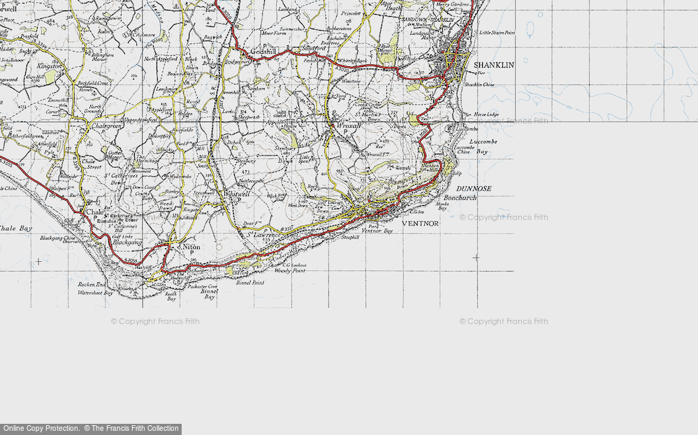 Old Map of Steephill, 1945 in 1945