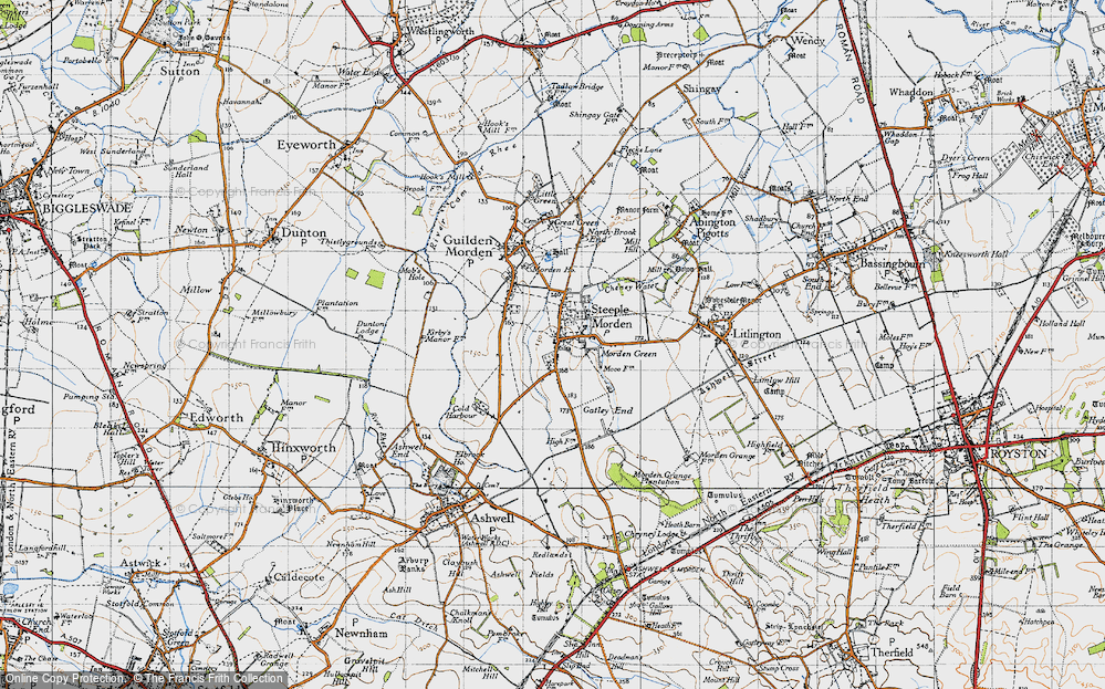 Old Map of Steeple Morden, 1946 in 1946