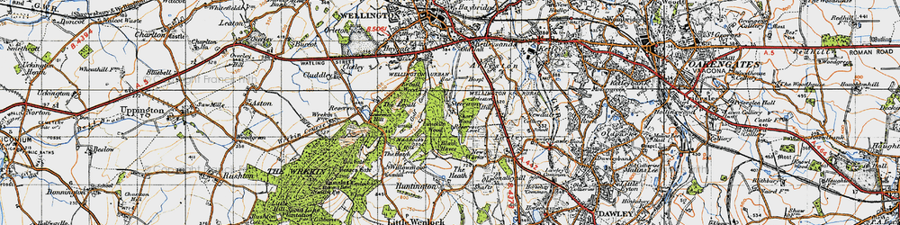 Old map of Steeraway in 1947