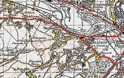 Old map of Stella in 1947