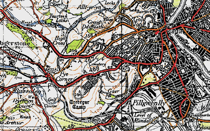 Old map of Stelvio in 1946
