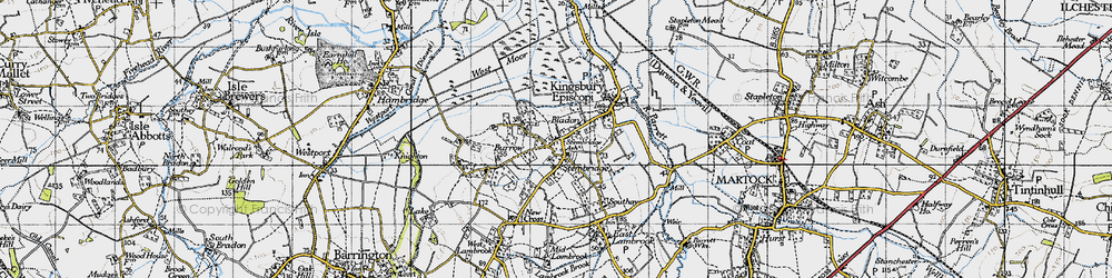 Old map of Stembridge in 1945