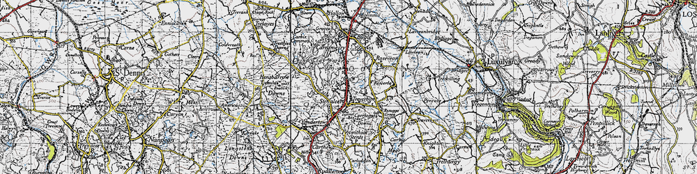 Old map of Stenalees in 1946