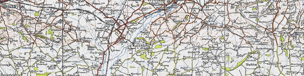 Old map of Stenhill in 1946