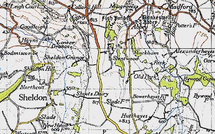 Old map of Stentwood in 1946