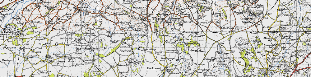 Old map of Stentwood in 1946
