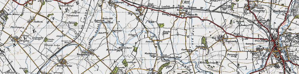 Old map of Stenwith in 1946