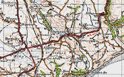 Old map of Stepaside in 1946