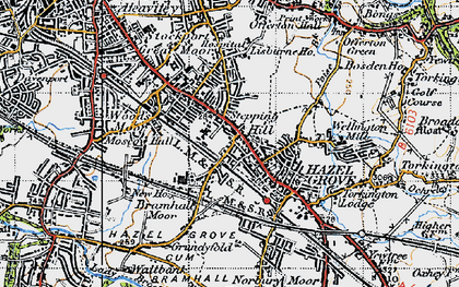Old map of Stepping Hill in 1947