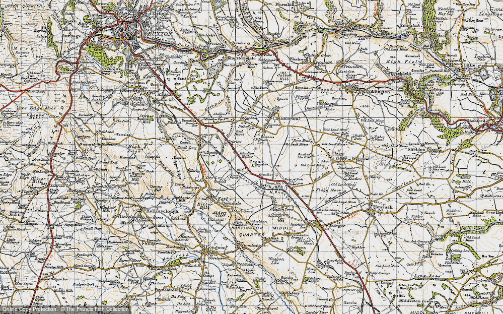 Old Map of Sterndale Moor, 1947 in 1947