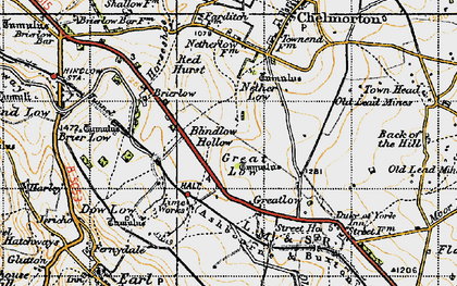 Old map of Brierlow Grange in 1947